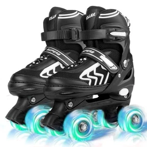 Kids Roller Skates for Boys Girls Children Beginners, 4 Sizes Adjustable Roll... - Picture 1 of 6