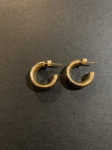 Signierte EG ETERNAGOLD 14K Gelbgold Creolen - Bild 1 von 7