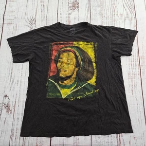 Bob Marley Black Short Sleeve Cotton T-Shirt Men's L - Picture 1 of 6