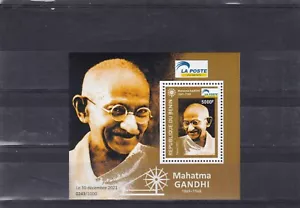 Benin rare mnh souvenir sheet Mahatma Ghandi 2022 - Picture 1 of 1