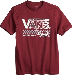 Vans Crewneck tee maroon with graphics vans off the wall sz L NWT N-162 - Picture 1 of 2