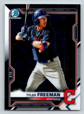 2021 Bowman Chrome Prospects #BCP119 Tyler Freeman (ref 173344) - Image 1 of 2