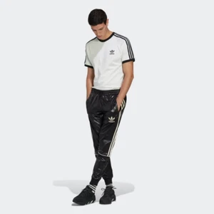 Hombres Adidas Chile20 Negro Wetlook Chándal Pantalones Brillante Brillo Joggers Cal Surf XL - Imagen 1 de 4