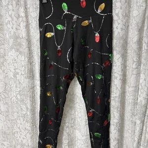 Pantalones ligeros de lentejuelas de vacaciones de Navidad Tipsy Elves. Talla mediana - Imagen 1 de 4