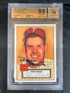 1997 Topps Stars Rookie Reprints Autograph Robin Roberts BGS 9.5 GEM MINT - Picture 1 of 2