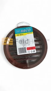 Brown 4" Inch Round Ventilation Grille with Insect mesh. 100mm - Picture 1 of 5