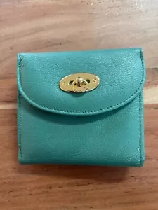 Vintage Mundi Genuine Leather Women's Wallet Snap Green - Picture 1 of 11