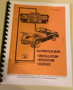 1978 Ernest Holmes 1200 Commander Wrecker light duty Tow truck Service Manual - Bild 1 von 2