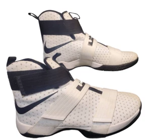 Nike Zoom LeBron Soldier 10 White Black Men's Size 18 Basketball Shoes Sneakers - Picture 1 of 11