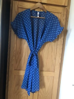 BATA DE CORBATA AZUL A LUNARES GILLIGAN & O’MALLEY AZUL TALLA S/M Foto 1 de 4