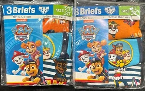 2 Packs (3 Pair) Paw Patrol Boys Briefs 100% Combed Cotton Soft (Size 2T 3T) - Picture 1 of 3