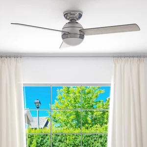 Harbor Breeze Annandale 52-in Brushed Nickel with Driftwood/Espresso with remote - Picture 1 of 5
