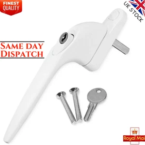 uPVC Universal Window Handle Inline Locking Espag Double Glazing White - Picture 1 of 3