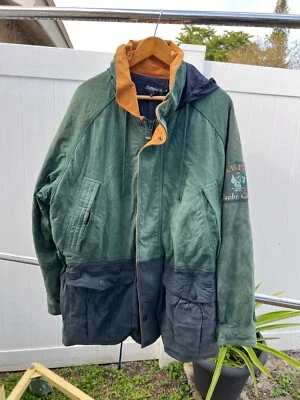 Chaqueta DE COLECCIÓN NAUTICA YACHT CLUB PARA HOMBRE Azul Verde Cuero Gamuza Talla 44 RARA Foto 1 de 4