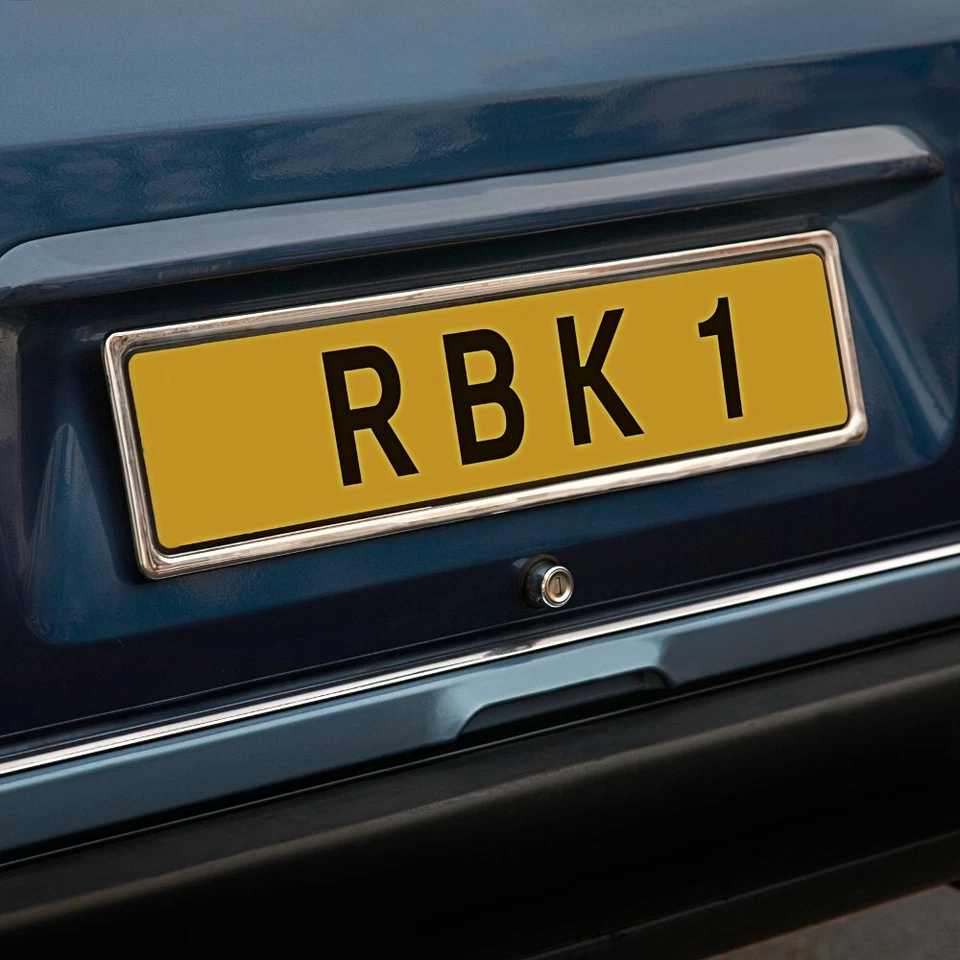 Stainless Steel Car Registration Number Plate Surround with Fitting Kit - Image 1 of 1