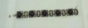 Pulsera vintage negra de ónix y marcasita - Imagen 1 de 7