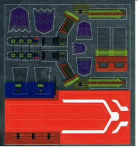 TRANSFORMERS GENERATION 1, G1 DECEPTICON STARSCREAM LABELS / STICKER - Picture 1 of 1