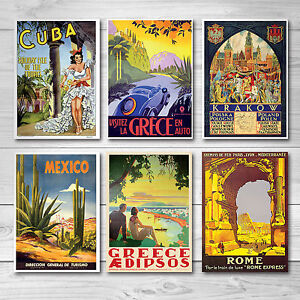 Vintage Retro Travel A4 Posters 60 to choose from - BUY 3 GET 2 FREE