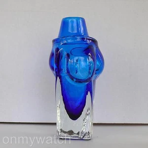 MUY RARO Jarrón de Vidrio Artístico FIRMADO De Colección Daniel HERTZSON 9" h CAAMORA GLASSWORKS '91 - Imagen 1 de 13