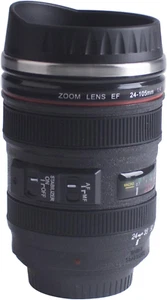 Camera Coffee Mug Lens Travel Thermos Cup with Lid - Picture 1 of 12