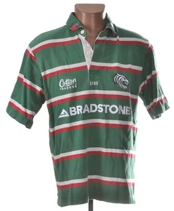 LEICESTER TIGERS ENGLAND RUGBY UNION SHIRT TRIKOT BAUMWOLLE HÄNDLER GRÖSSE M ERWACHSENE - Bild 1 von 9