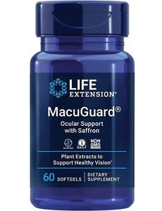 Life Extension MacuGuard Ocular Support with Saffron 60 Softgels - Exp Nov 2026 - Picture 1 of 6