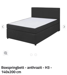 Graues Boxspringbett !!! NUR SELBSTABHOLUNG !!! - Bild 1 von 3