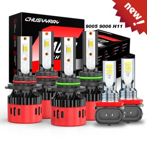 For Volvo VNL VNM630 670 730 780 2004-2015 Combo led Headlight + Fog Bulbs White - Picture 1 of 15