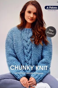 Patons Chunky Knit Sweater in Gigante Leaflet 0029 - Picture 1 of 1