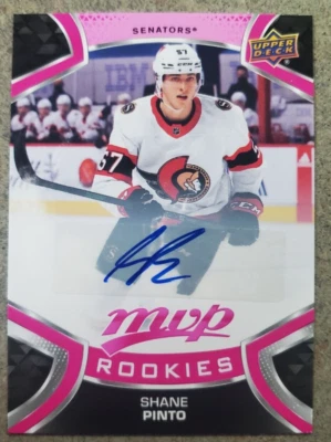2021-22 Upper Deck MVP Rookie Magenta Auto Shane Pinto #236 Rookie Auto RC - Image 1 of 2