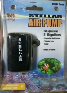 Stellar Mini Aquarium Air Pump 5-10 Gallon Quiet, High Output, Trouble Free New 