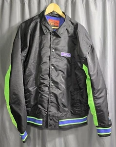 Just Don All City World NBA Basketball Varsity Jacket Black Men's Size Large - Picture 1 of 11