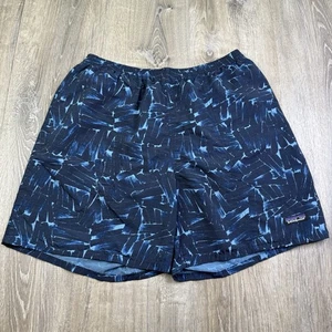 Patagonia Baggies Nylon Shorts Mesh Badehose blau Blumen geometrisch Herren L Large - Bild 1 von 10