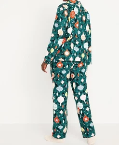 Old Navy Neu mit Etikett Damengröße M bunt Urlaub Ornament Druck Flanell Pyjama Set - Bild 1 von 2