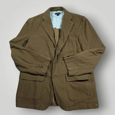 Lands End Blazer Sport Coat Mens L 44R Corduroy Oversized Deconstructed 3 Roll 2 - Image 1 of 4