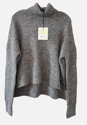 Suéter Gris ALLSAINTS Talla M Mezcla Lana Alpaca Cuello Alto CHISPA NUEVO CON ETIQUETAS LEER EN GRANDE Foto 1 de 4