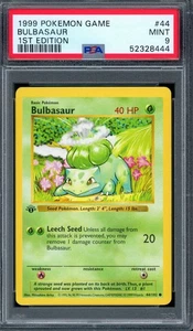 PSA 9 Pokemon 1999 Shadowless 1st Edition Base Set Bulbasaur #44 - Picture 1 of 2
