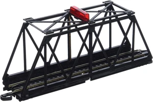 Trains E-Z TRACK TRUSS BRIDGE with BLINKING LIGHT- HO Scale , Black Medium - Picture 1 of 12
