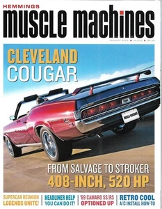 HEMMINGS MUSCLE MACHINES 2023 JAN - 69 CAMARO SS/RS, AC INST, CLEVE COUGAR XR7 - Imagen 1 de 1