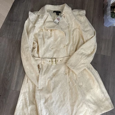 Gabardina Ashley Stewart de encaje crema nueva con etiquetas.  18/20 Foto 1 de 4