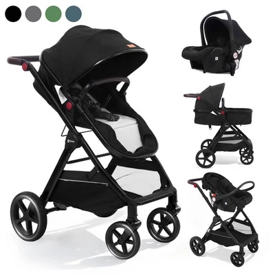 Kinderwagen 3 in 1 Kombi-Kinderwagen Buggy Reisebuggy Autositz Babyschale Auto - Bild 1 von 4