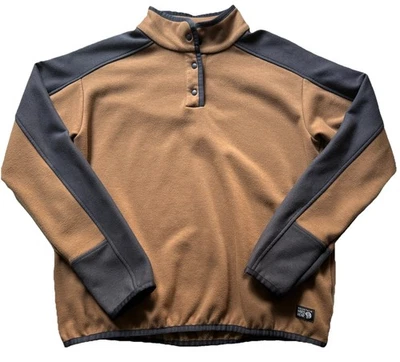 Mountain Hardwear Women's Pullover 1/4 Snap Sz M Fleece Brown Sweater Shirt - Image 1 of 4