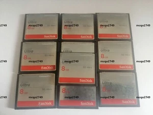 10pcs SanDisk 8GB Ultra CF 50MB/S CompactFlash Memory Card - Picture 1 of 2