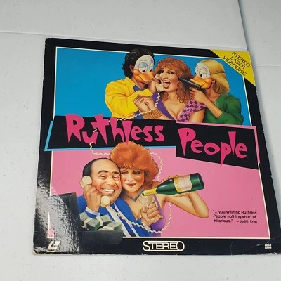 Ruthless People Laserdisc Comedy Danny DeVito Bette Midler Judge Reinhold Funny - Image 1 of 4