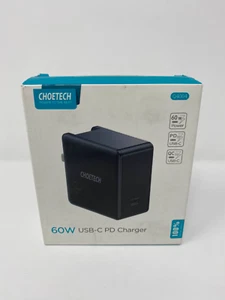 CHOETECH USB-C 60W PD Wall Charger Adapter For MacBook Pro/Air, iPad, iPhone- - Picture 1 of 4