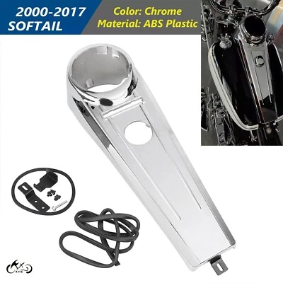 Panel de tablero delantero cromado tanque de gasolina cubierta de combustible moldura para Harley Softail 2000-2017 16 Foto 1 de 4