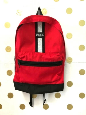 Victoria's Secret ROSA Campus Mochila Bolso para Libros Rojo RARO NUEVO CON ETIQUETAS Foto 1 de 3