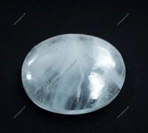 57.40 Ct NATURAL Cabochon Cut Brazilian White-Green Emerald Beryl Loose Gemstone - Picture 1 of 5