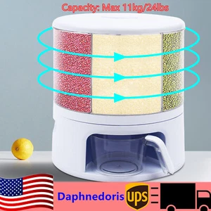 Cereal Storage Dispenser Kitchen Pantry Rice Grain Dry Food Container 11kg - Picture 1 of 21