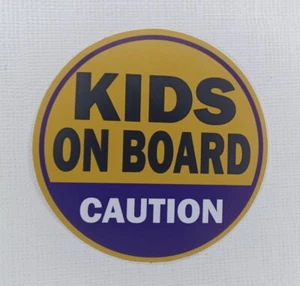Kinder an Bord Vorsicht Aufkleber rund Autoaufkleber - Bild 1 von 4